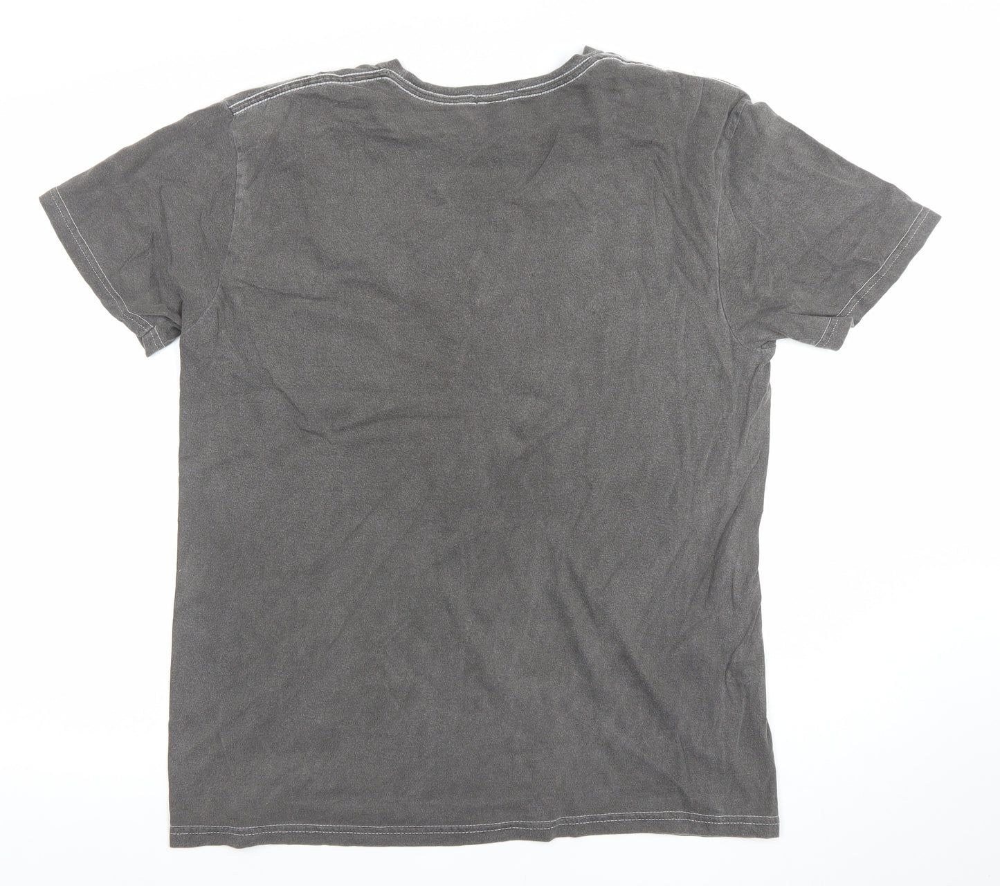 MODE-LL Men's Grey Retro Car Graphic T-Shirt Size S