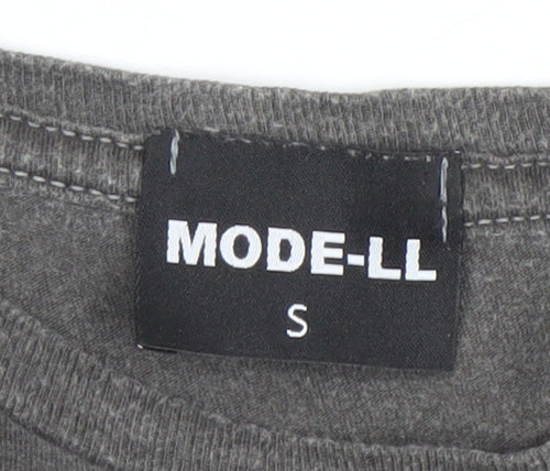 MODE-LL Men's Grey Retro Car Graphic T-Shirt Size S