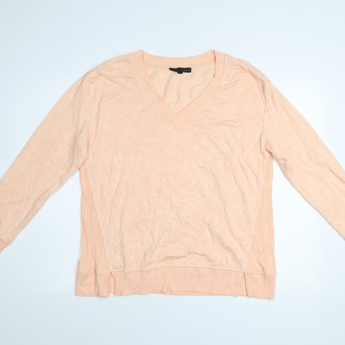 Lane + Delancey Women’s Beige V-Neck Pullover Jumper Size L