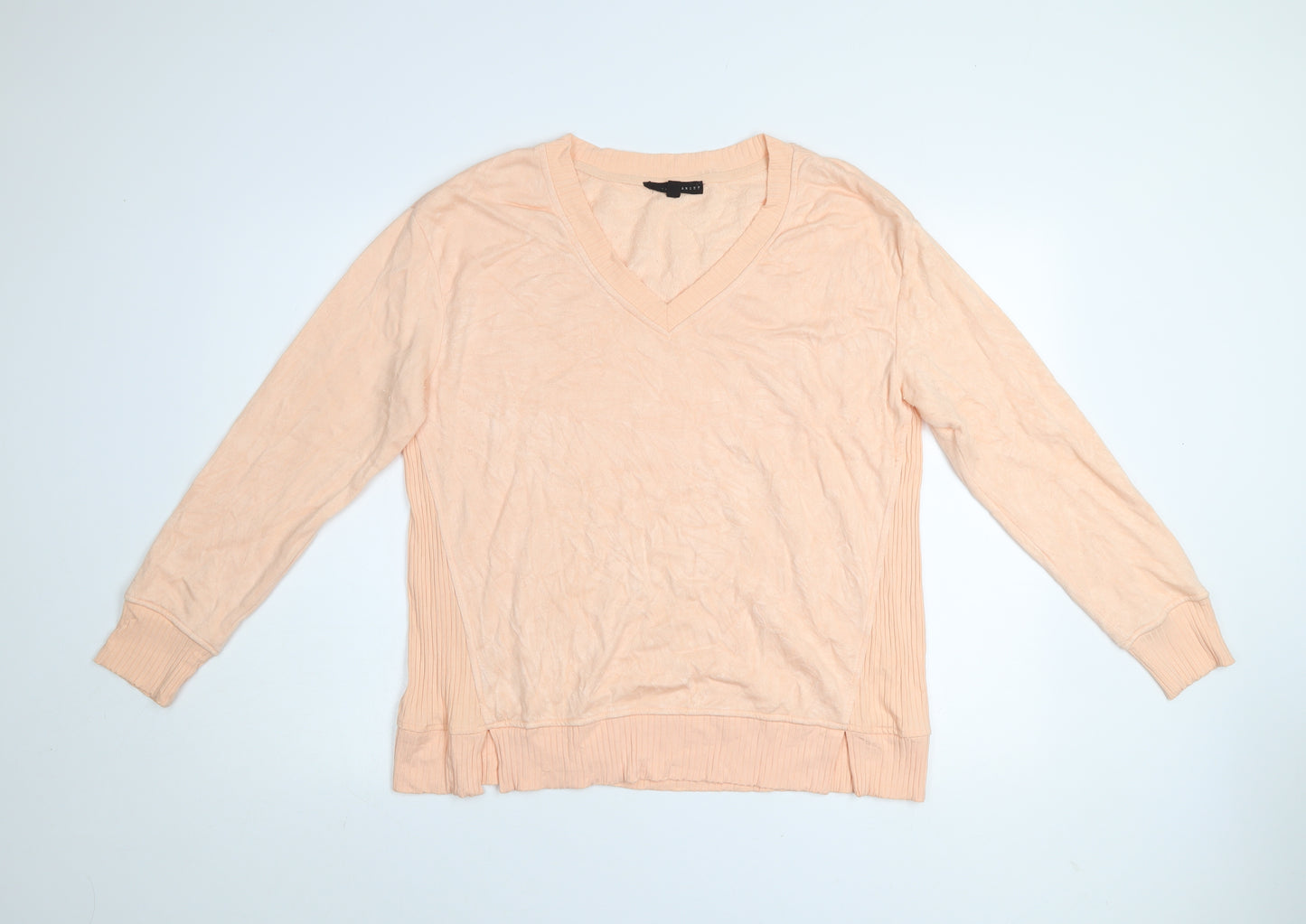 Lane + Delancey Women’s Beige V-Neck Pullover Jumper Size L