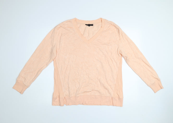 Lane + Delancey Women’s Beige V-Neck Pullover Jumper Size L