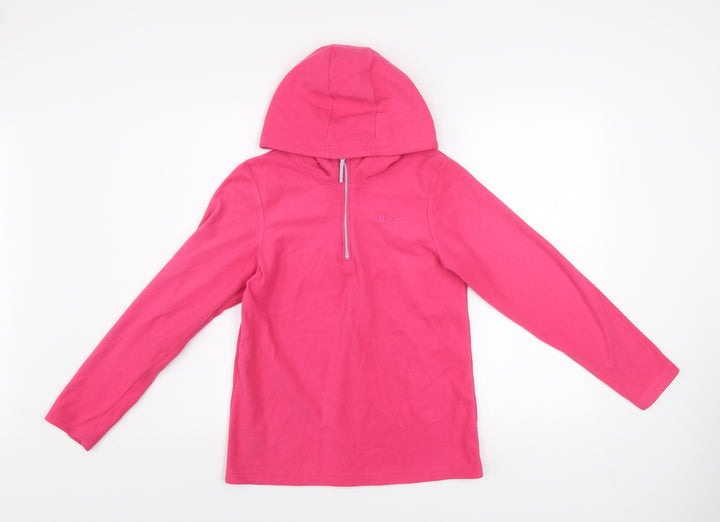 Mountain Warehouse Teens Pink Fleece Hoodie 13 Yrs 1/2 Zip