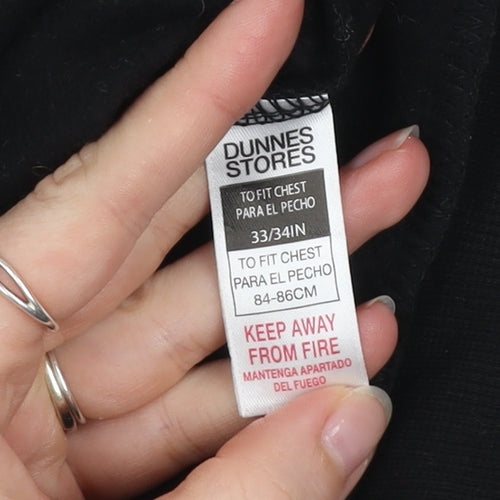 Dunnes Stores Womens Black New York Hoodie Size M Cotton Blend
