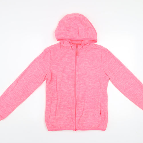Dunnes Stores Women's Pink Hooded Full Zip Activewear Jacket Size 10