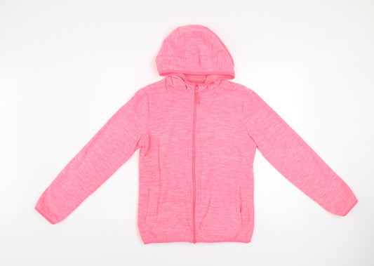 Dunnes Stores Women's Pink Hooded Full Zip Activewear Jacket Size 10