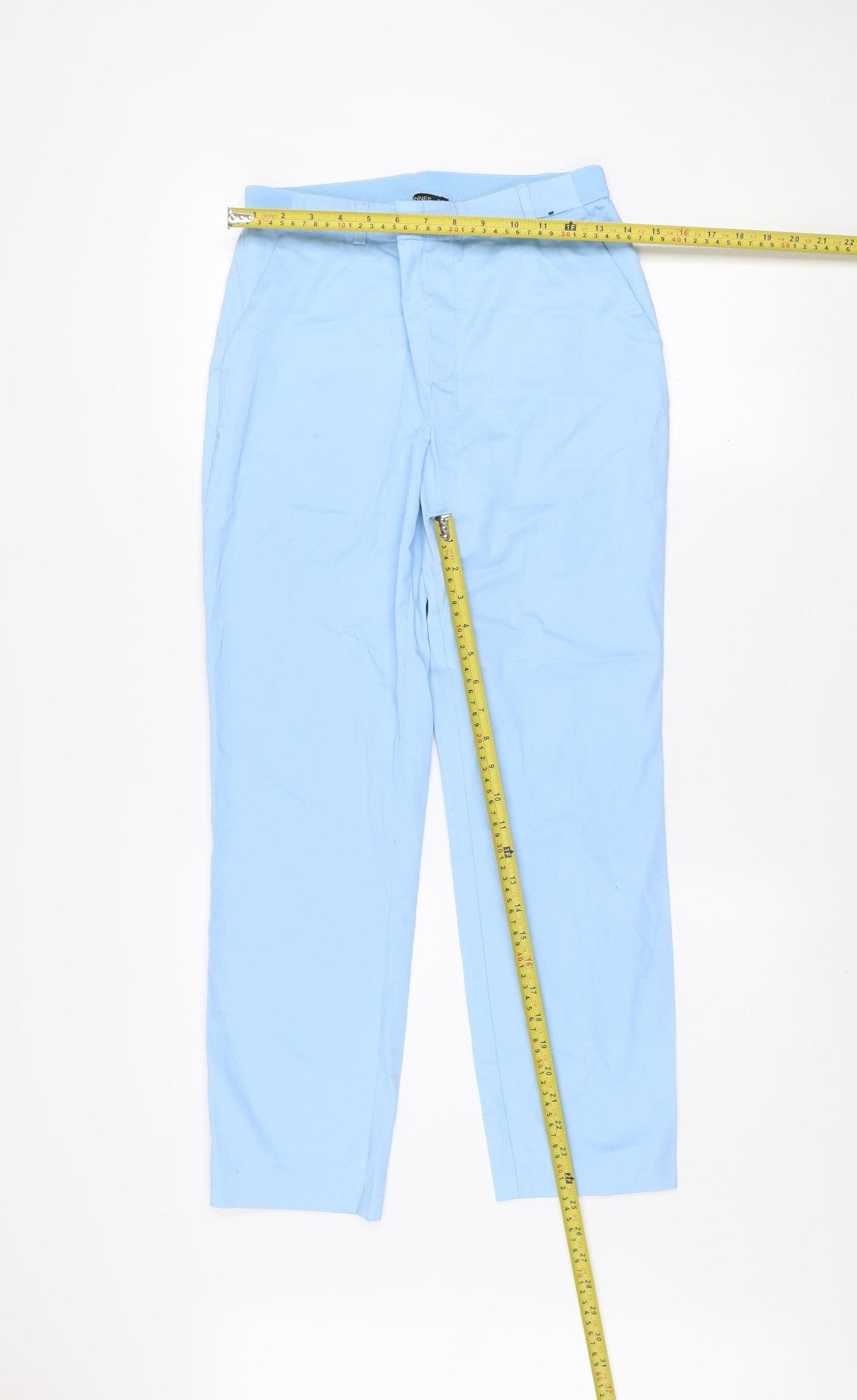 Dunnes Women's Blue Size 8 Slim Fit Chino Trousers