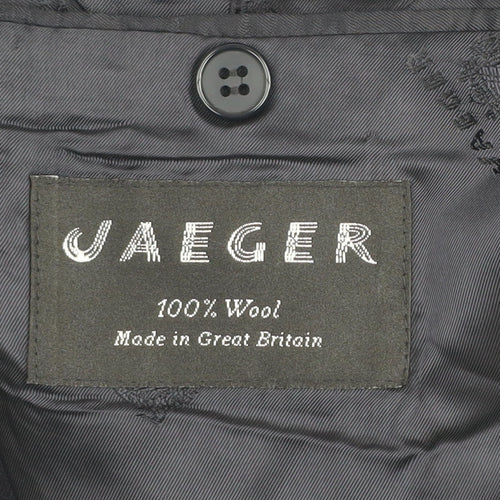 Jaeger Men’s Navy Blue Wool Double-Breasted Blazer 50R Classic Fit