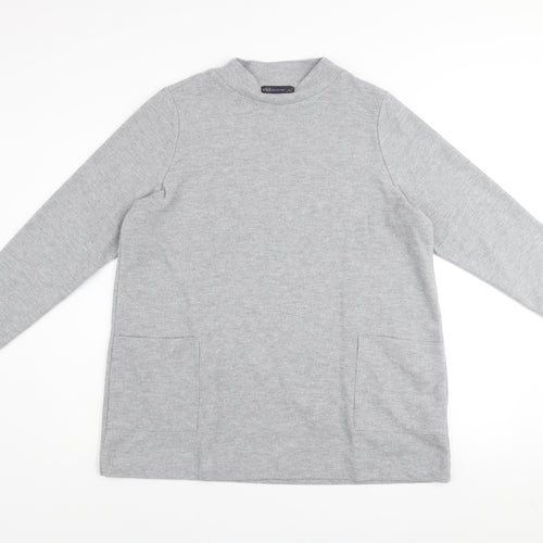 Marks and Spencer Women’s Grey Knit Shift Dress Size 18 Long Sleeve Casual