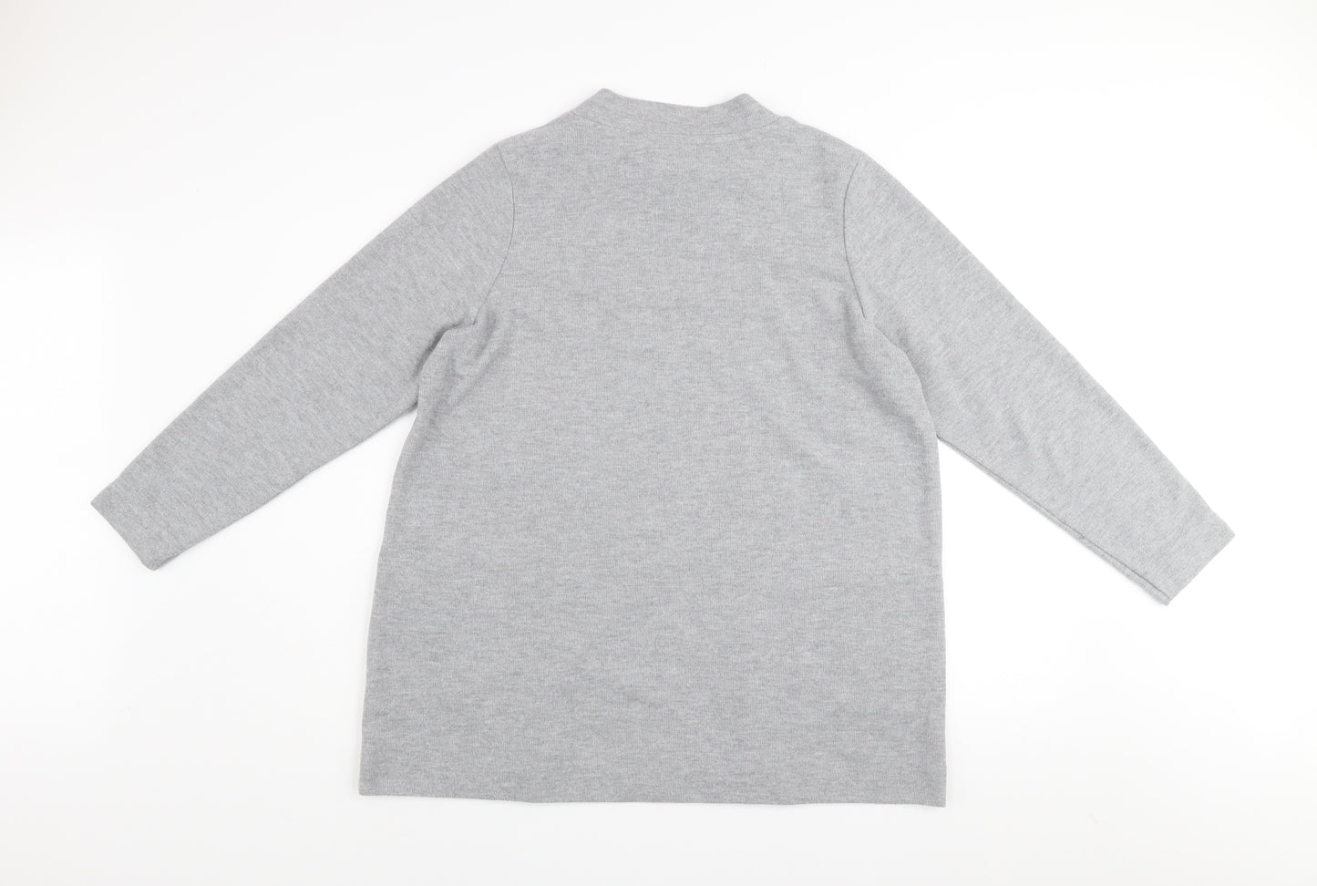 Marks and Spencer Women’s Grey Knit Shift Dress Size 18 Long Sleeve Casual