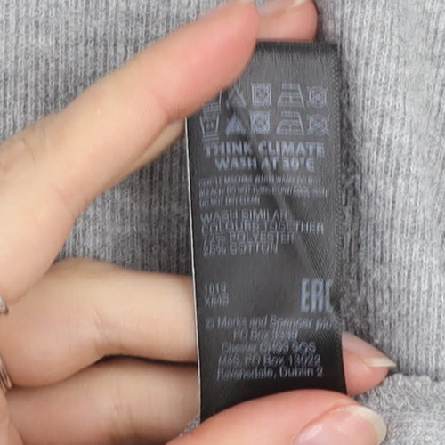 Marks and Spencer Women’s Grey Knit Shift Dress Size 18 Long Sleeve Casual