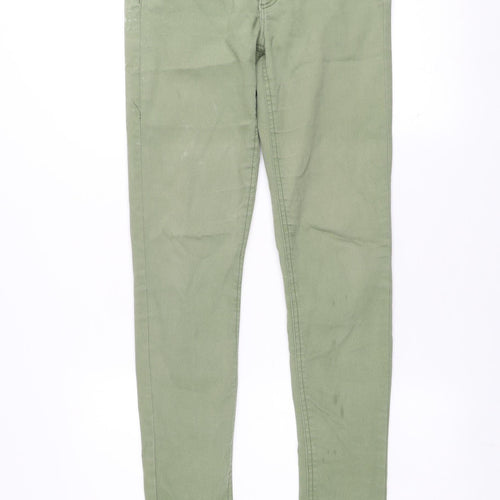 H&M Divided Womens Green Skinny Stretch Jeans Size 10