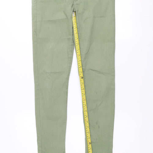 H&M Divided Womens Green Skinny Stretch Jeans Size 10