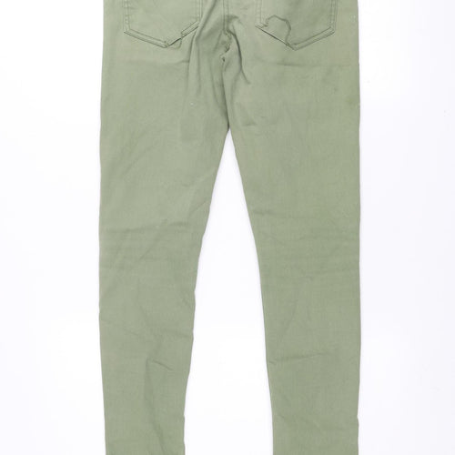 H&M Divided Womens Green Skinny Stretch Jeans Size 10