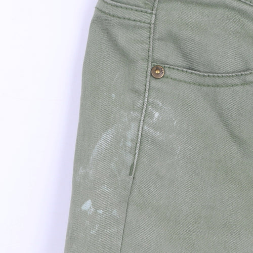 H&M Divided Womens Green Skinny Stretch Jeans Size 10