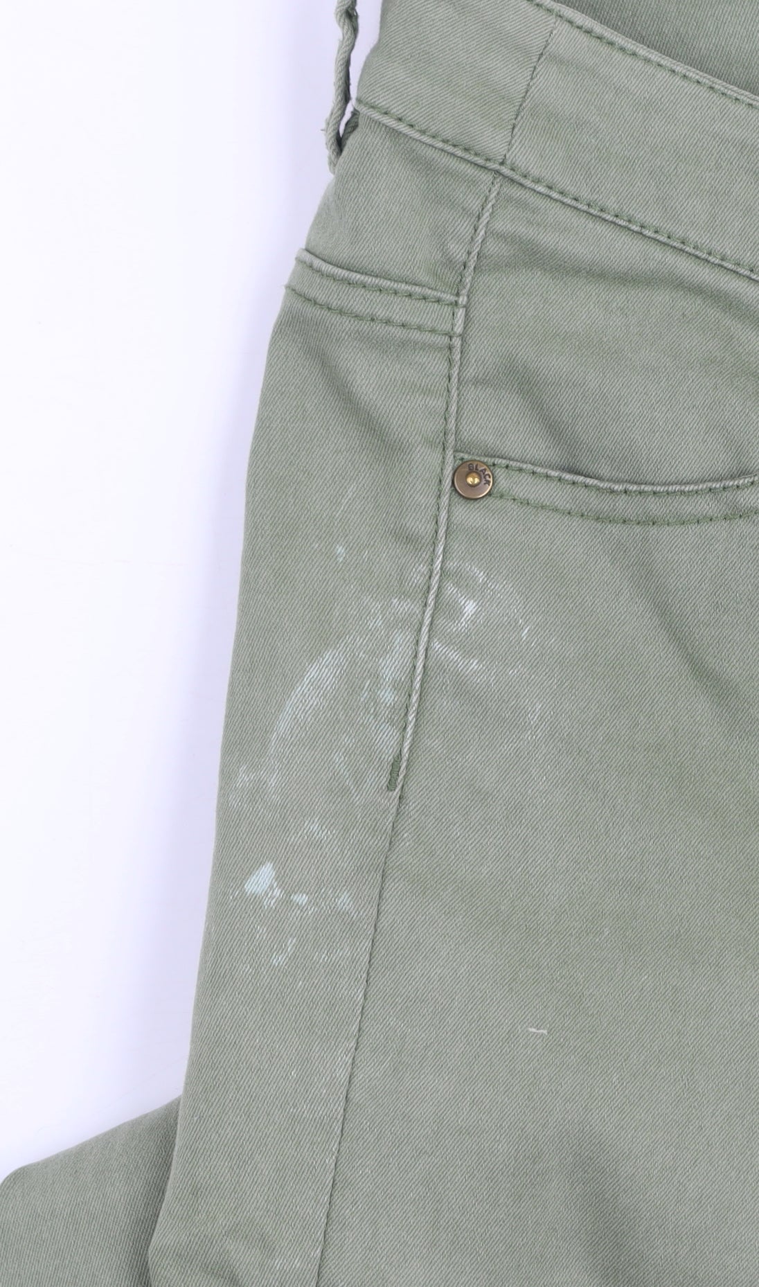 H&M Divided Womens Green Skinny Stretch Jeans Size 10