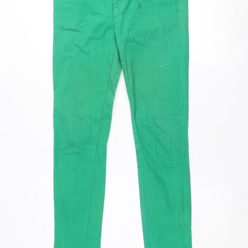 Dunnes Women Green Skinny Jeans Size 10 Stretch Denim