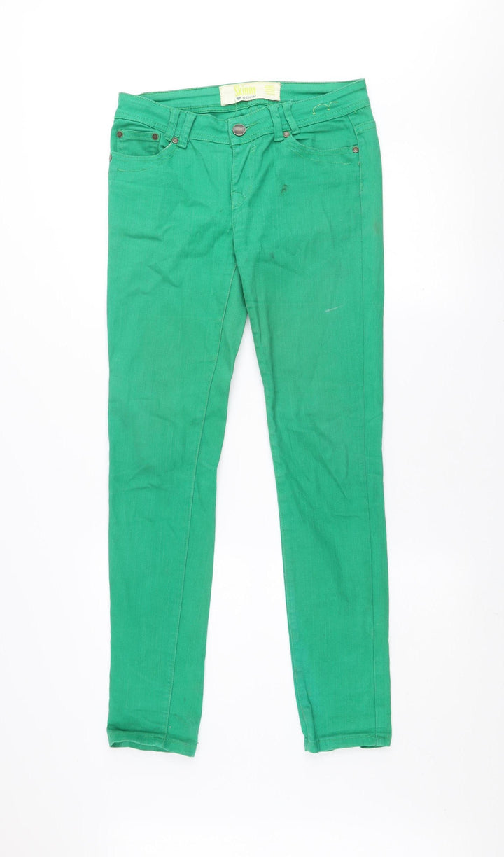 Dunnes Women Green Skinny Jeans Size 10 Stretch Denim