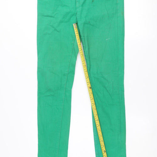 Dunnes Women Green Skinny Jeans Size 10 Stretch Denim