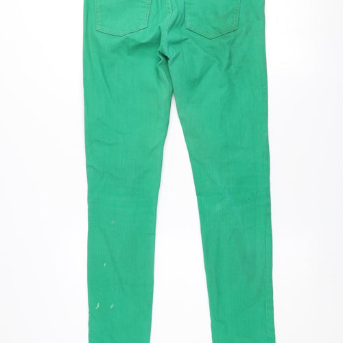 Dunnes Women Green Skinny Jeans Size 10 Stretch Denim