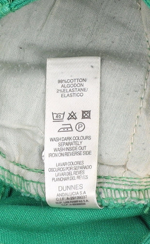 Dunnes Women Green Skinny Jeans Size 10 Stretch Denim