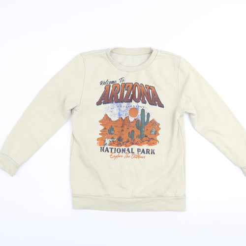 Dunnes Stores Boys Beige Arizona National Park Pullover Sweatshirt 9-10 Years