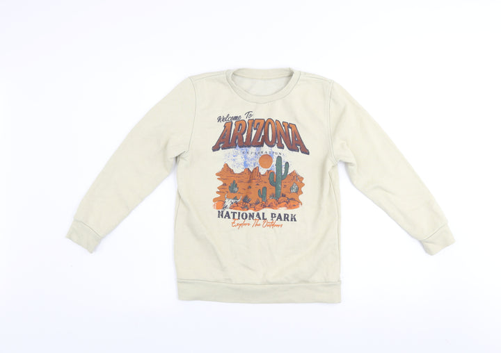Dunnes Stores Boys Beige Arizona National Park Pullover Sweatshirt 9-10 Years