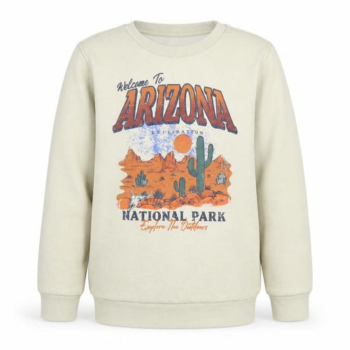 Dunnes Stores Boys Beige Arizona National Park Pullover Sweatshirt 9-10 Years