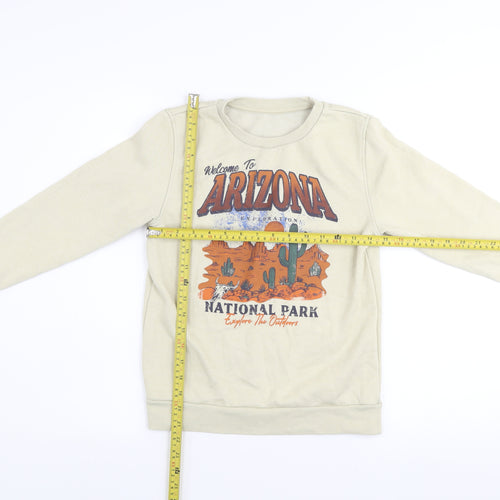 Dunnes Stores Boys Beige Arizona National Park Pullover Sweatshirt 9-10 Years