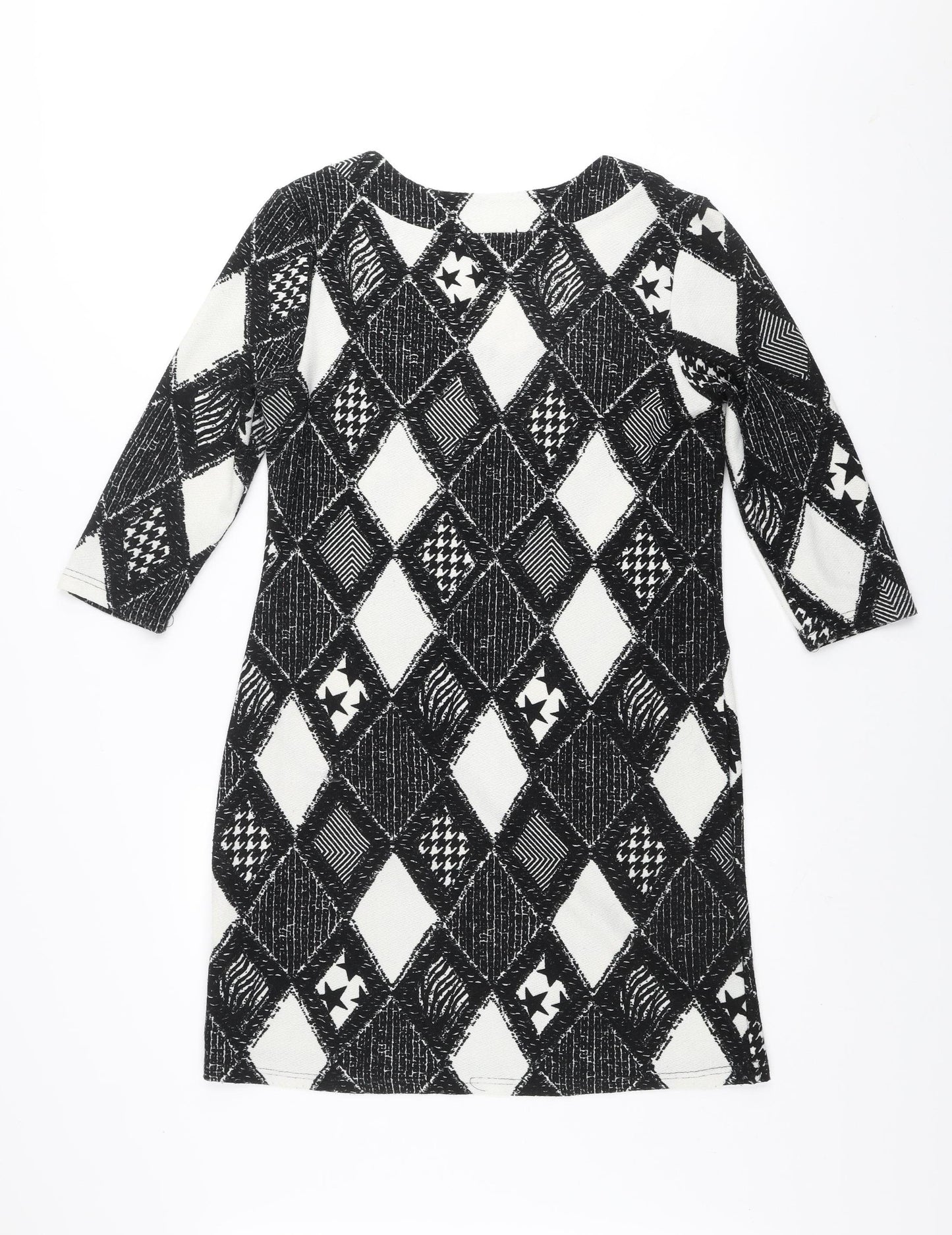 Stella Morgan Women’s Black Geometric Shift Dress Size 12