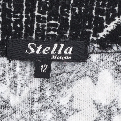 Stella Morgan Women’s Black Geometric Shift Dress Size 12