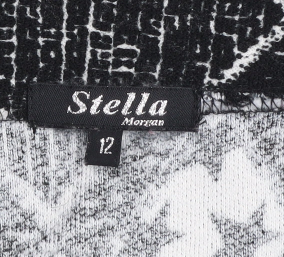 Stella Morgan Women’s Black Geometric Shift Dress Size 12
