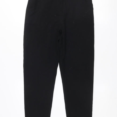 F&F Womens Black Tapered Trousers Size 8 Stretch Comfort Pants
