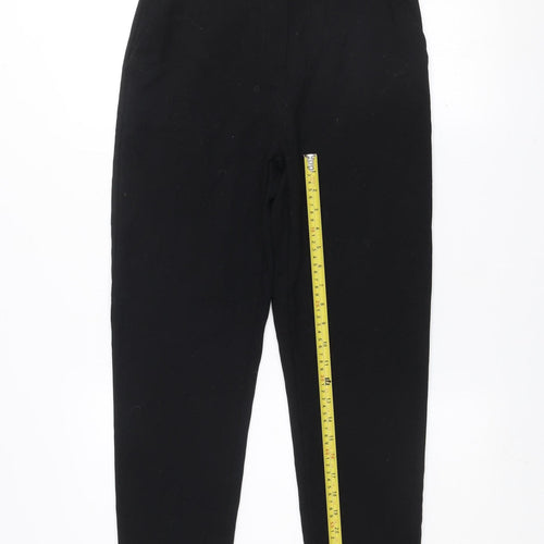 F&F Womens Black Tapered Trousers Size 8 Stretch Comfort Pants