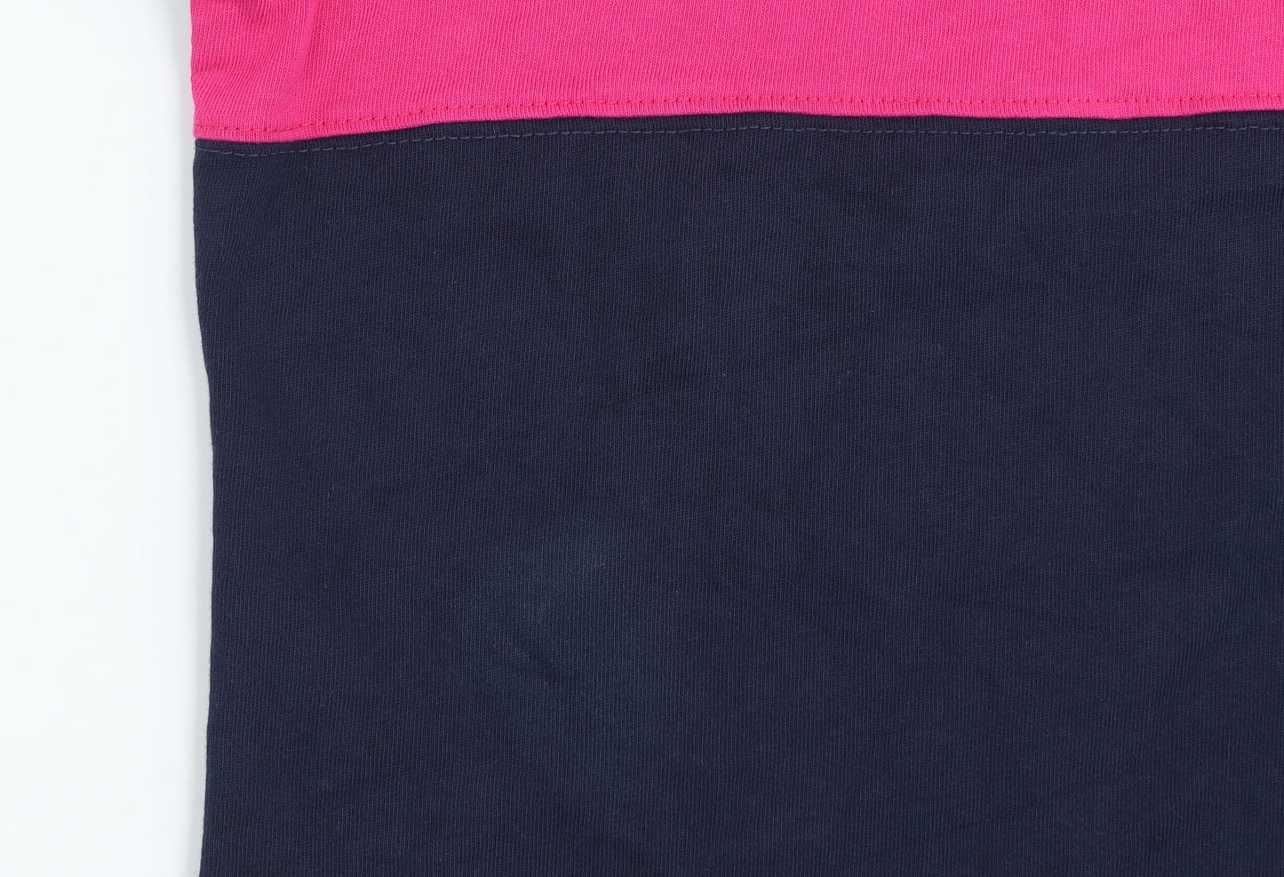 Asics Men's Blue & Pink Colourblock Rugby Shirt Size S Long Sleeve