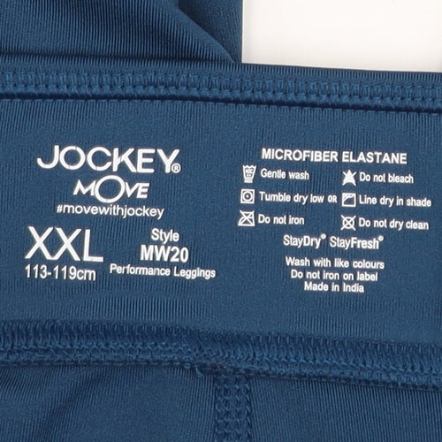 Jockey Women’s Blue 2XL Microfibre Performance Leggings