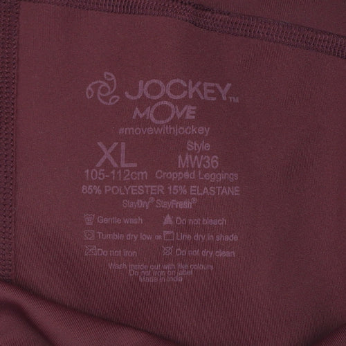 Jockey Women’s Brown XL Cropped Activewear Leggings