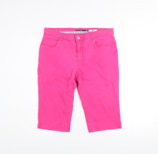Dunnes Stores Womens Pink Size 12 Bermuda Shorts 98% Cotton