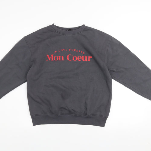 Dunnes Women’s Grey Mon Coeur Pullover Sweatshirt Size S
