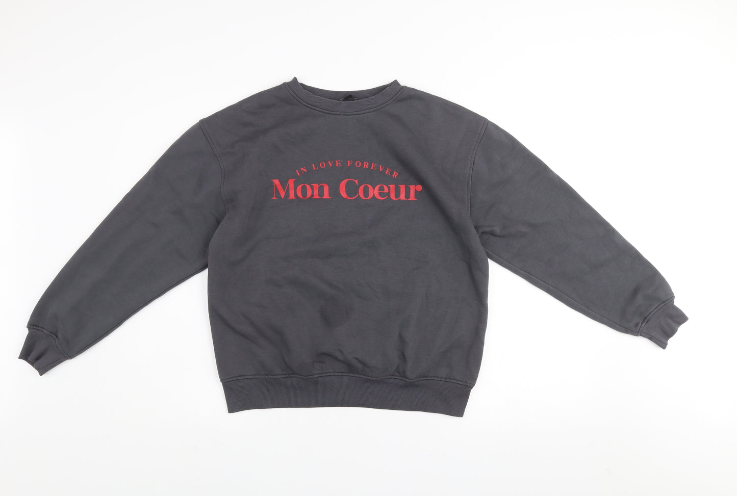 Dunnes Women’s Grey Mon Coeur Pullover Sweatshirt Size S