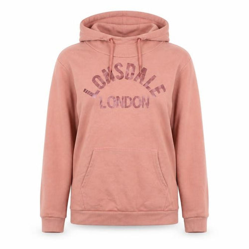 Lonsdale London Women's Pink Pullover Hoodie Size 12 Cotton Blend