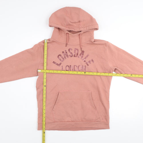 Lonsdale London Women's Pink Pullover Hoodie Size 12 Cotton Blend