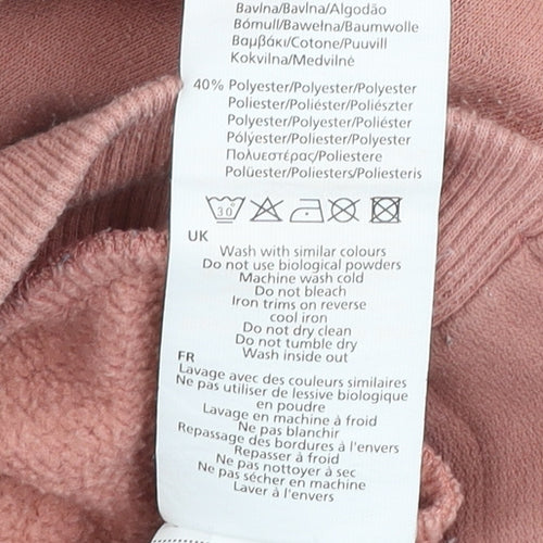 Lonsdale London Women's Pink Pullover Hoodie Size 12 Cotton Blend
