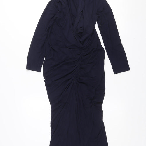 Isabella Oliver Women Blue Size 8 Maternity Bodycon Knee Length Dress