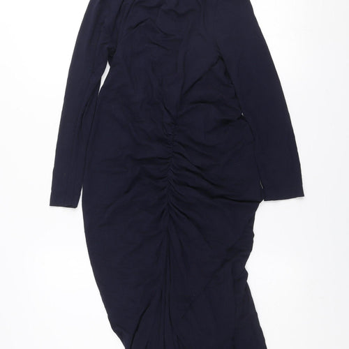 Isabella Oliver Women Blue Size 8 Maternity Bodycon Knee Length Dress