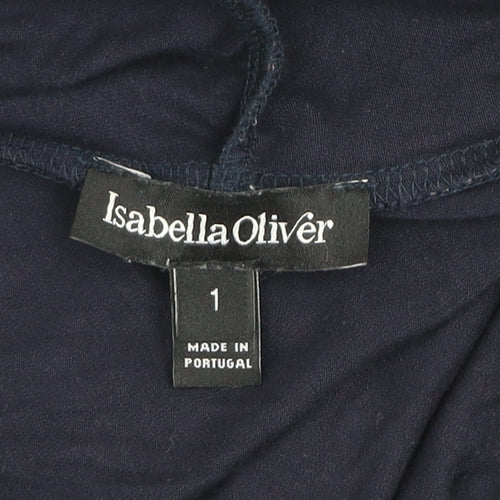 Isabella Oliver Women Blue Size 8 Maternity Bodycon Knee Length Dress