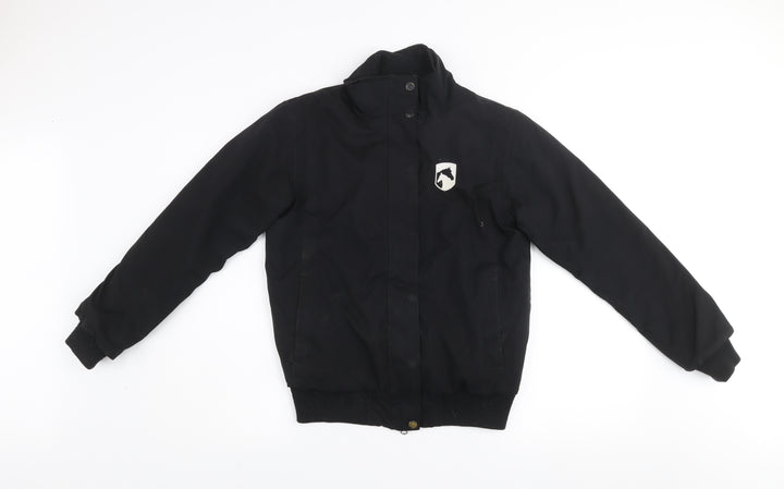 Requisite Girls Black 13 Years Bomber Jacket Equestrian Lined Waterproof