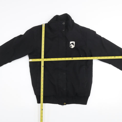 Requisite Girls Black 13 Years Bomber Jacket Equestrian Lined Waterproof