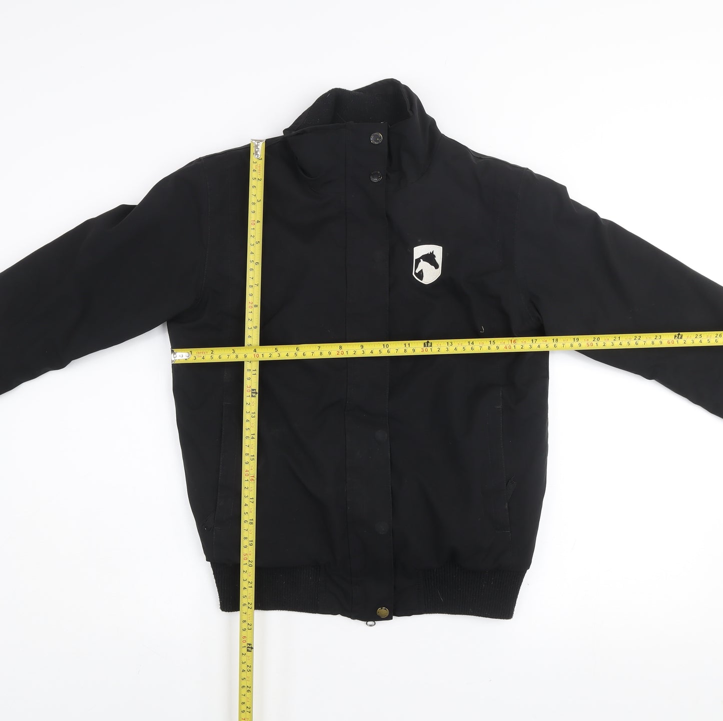 Requisite Girls Black 13 Years Bomber Jacket Equestrian Lined Waterproof