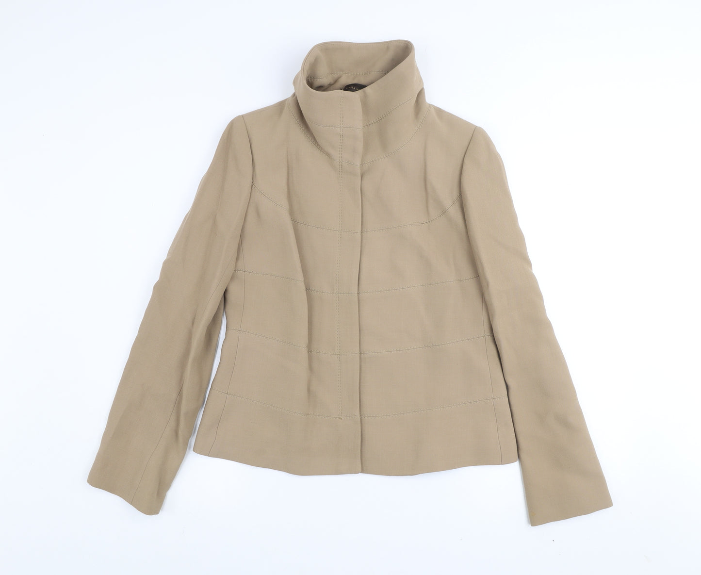 Zara Woman Beige Cotton Blend Short Jacket Small
