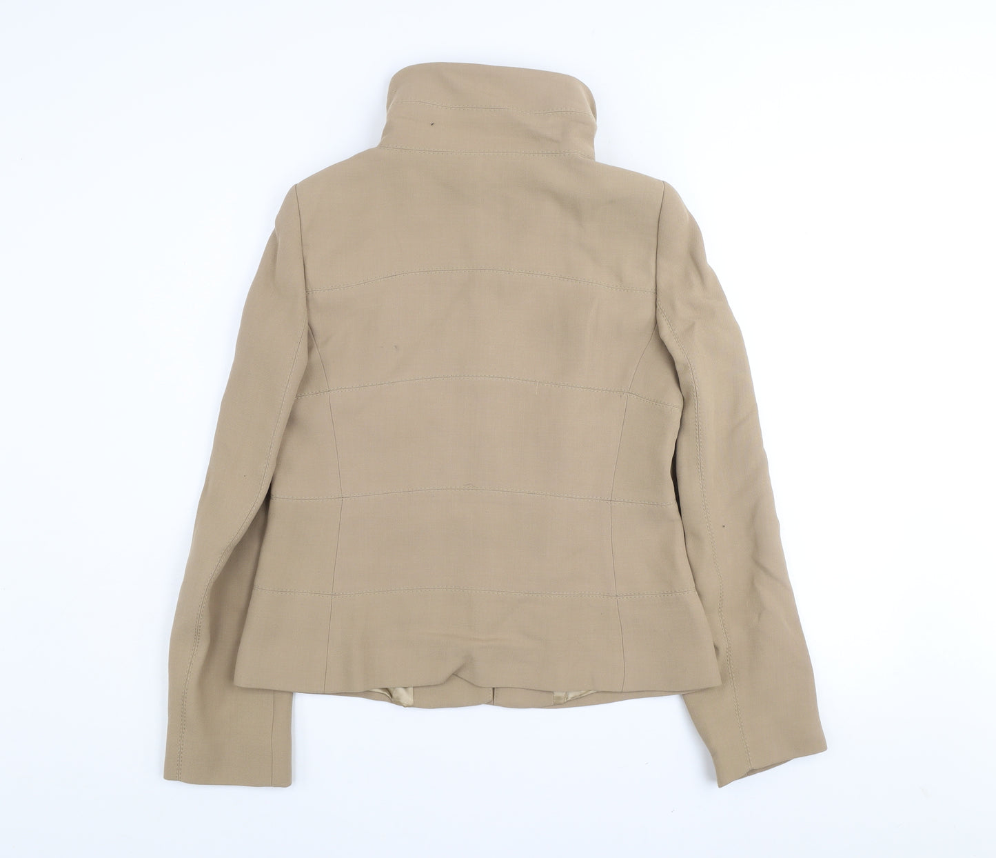 Zara Woman Beige Cotton Blend Short Jacket Small